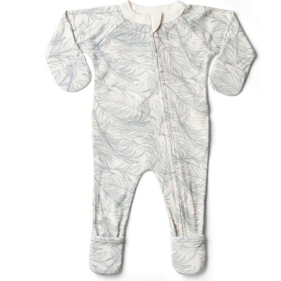 Goumi Coastal Zipper Jumpsuit Convertible Sleeper Size 6-12 Months - Picture 1 of 6